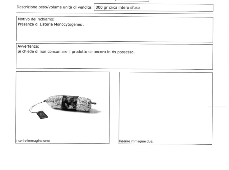 Richiamo alimentare 